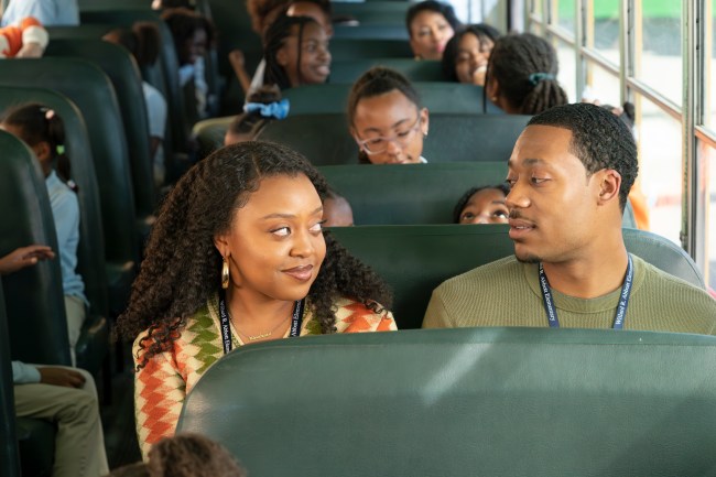 Quinta Brunson and Tyler James Williams in 'Abbott Elementary'.