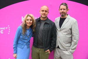 Jacqueline Fowler, Ben Vanstone and Tim Murrell at the IndieWire & Paramount + Consider This FYC Event at Studio 10 on June 8, 2024 in Los Angeles, California.