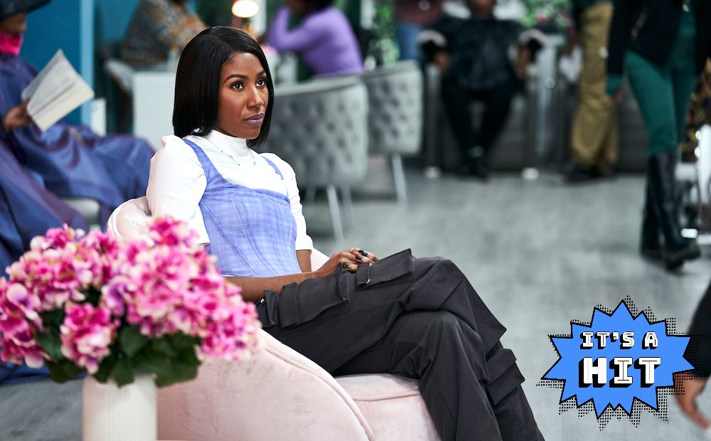 Diarra from Detroit star Diarra Kilpatrick, shown here sitting next to a vase of pink flowers