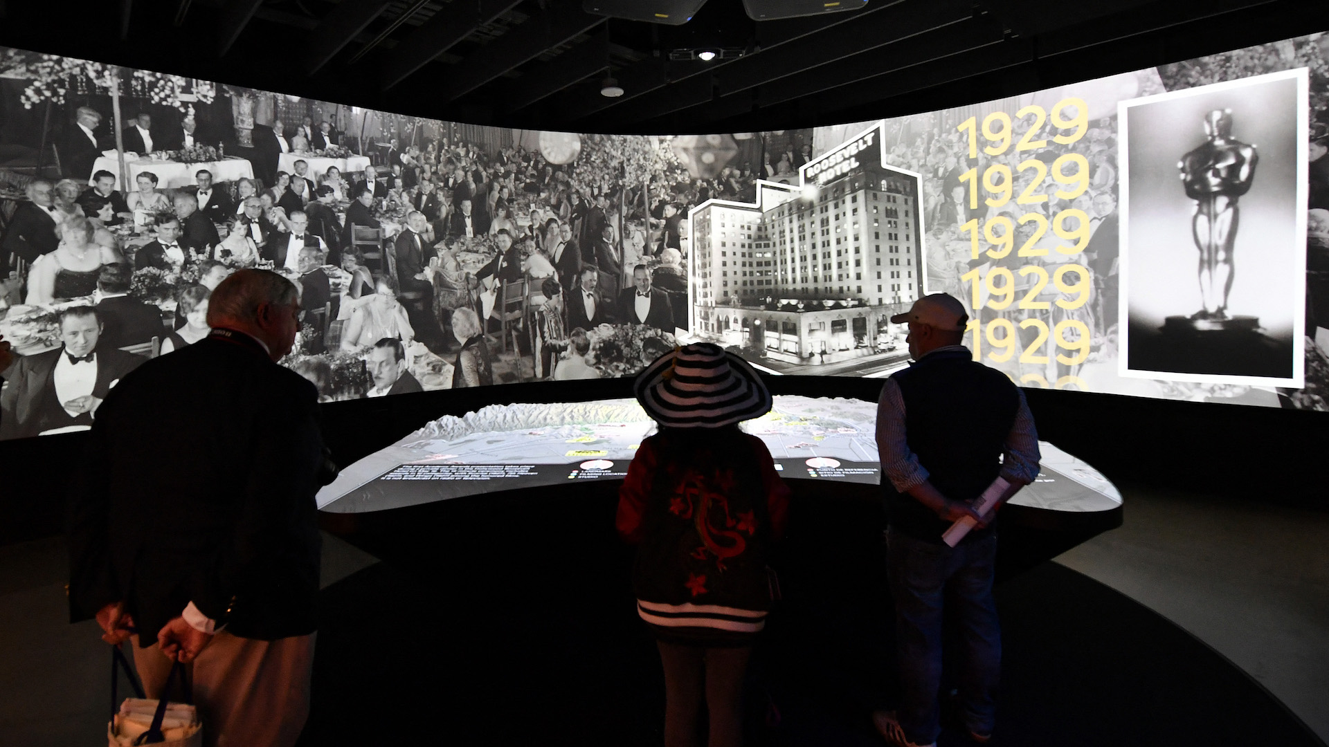 Visitors attend 'Hollywoodland: Jewish Founders and the Making of a Movie Capital' immersive exhibit media preview at the Academy Museum of Motion Pictures in Los Angeles, May 16, 2024. A new exhibition opening in California opening on May 19, traces the Jewish origins of Hollywood.
"Hollywoodland: Jewish Founders and the Making of a Movie Capital" tells the story of how the then-small city of Los Angeles became the global center of filmmaking, partially because of the challenges Jews faced at the start of the 20th century.
Jewish migrants escaping pogroms and persecution in Europe flocked to the New World where they hoped for better opportunities, said exhibition curator Dara Jaffe.
"Even in America, Jews would have been restricted from entering any industry that was thought of as high class or specifically elite," she told AFP. (Photo by VALERIE MACON / AFP)