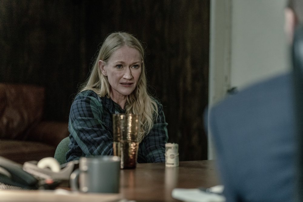 Paula Malcomson as Anna Fletcher in episode 2, season 3 of Mayor of Kingstown streaming on Paramount+ Photo Credit: Dennis P. Mong Jr./Paramount +