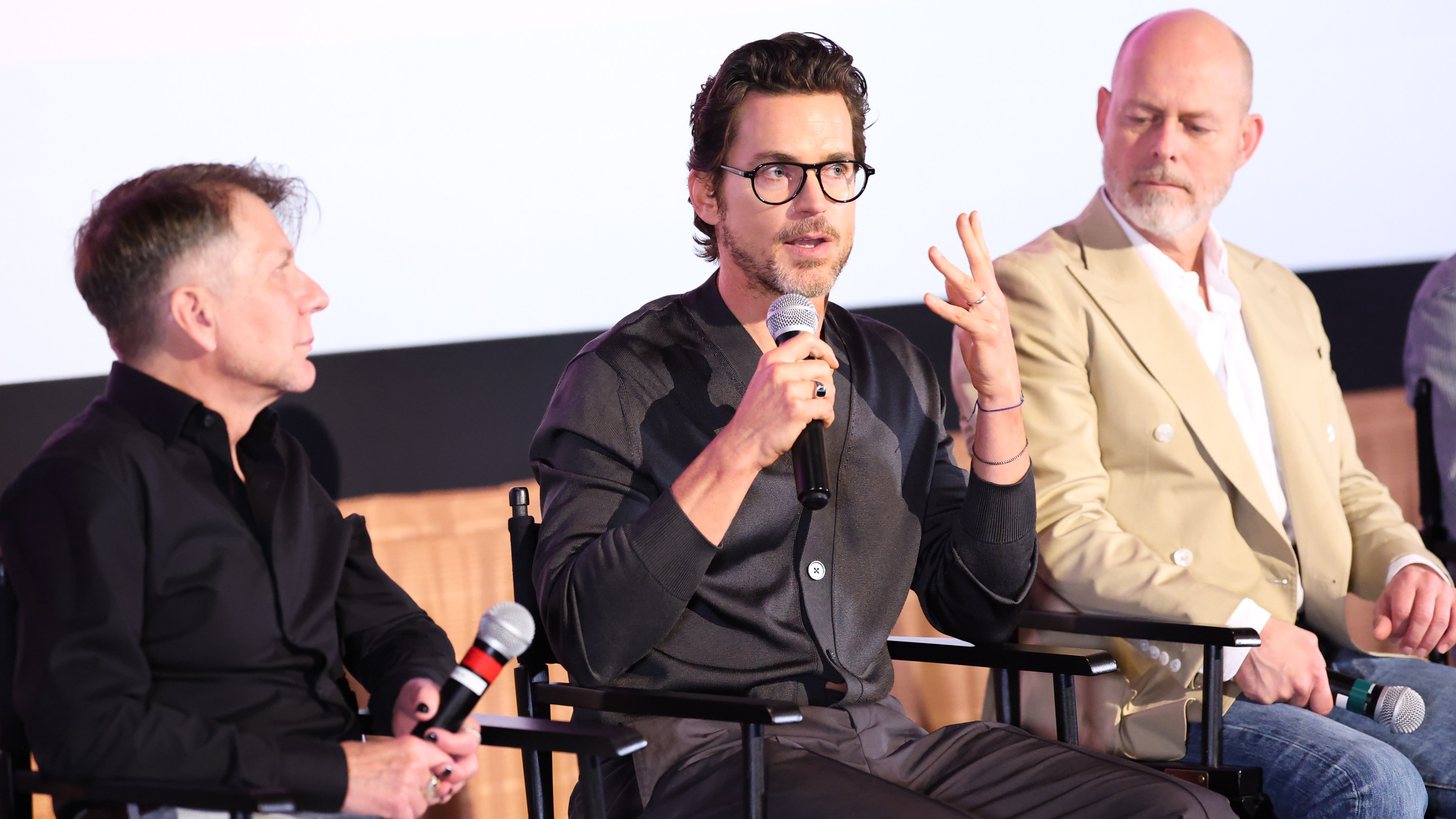 Ron Nyswaner, Matt Bomer and Daniel Minahan at the IndieWire and Paramount + Consider This FYC Event at Studio 10 on June 8, 2024 in Los Angeles, California.