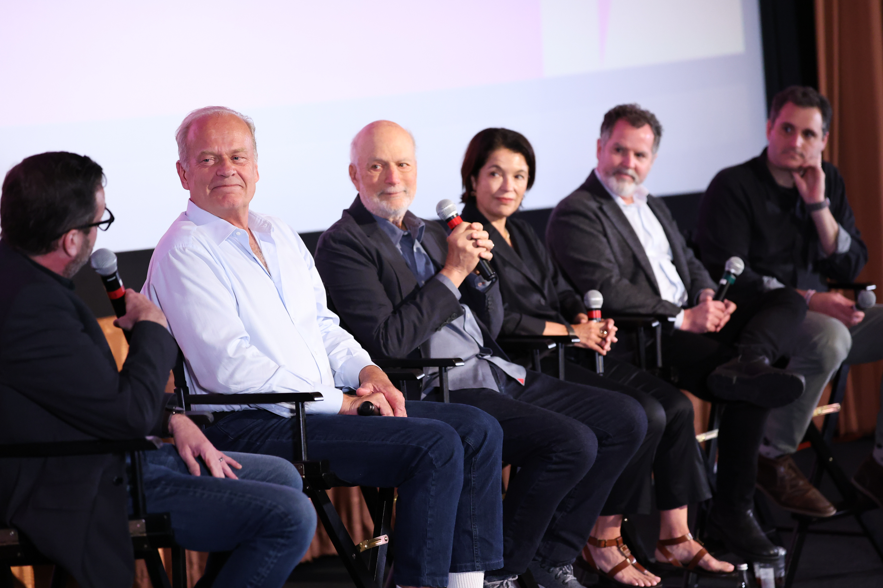 Jim Hemphill, Kelsey Grammer, James Burrows, Glenda Rovello, Chris Harris and Joe Cristalli at the IndieWire & Paramount + Consider This FYC Event at Studio 10 on June 8, 2024 in Los Angeles, California.