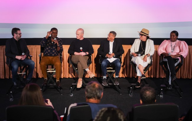 Jim Hemphill, David Oyelowo, Chad Feehan, Wynn Thomas, Isis Mussenden and Chanda Dancy at the IndieWire & Paramount + Consider This FYC Event at Studio 10 on June 8, 2024 in Los Angeles, California.