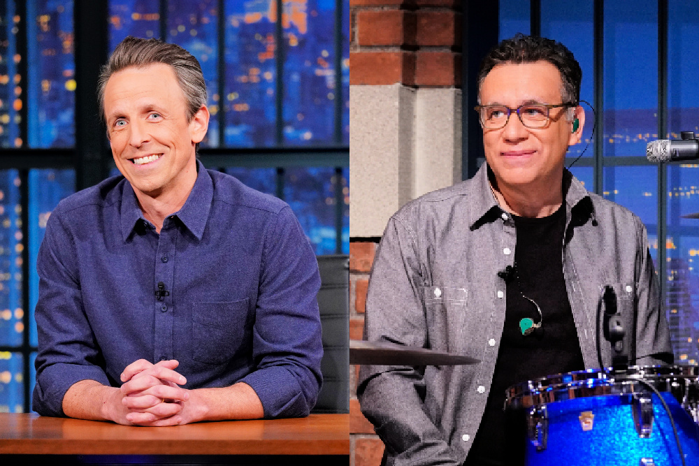 Seth Meyers and Fred Armisen on NBC's 'Late Night'